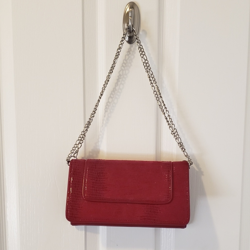 White House Black Market Clutch w/ Chainstrap